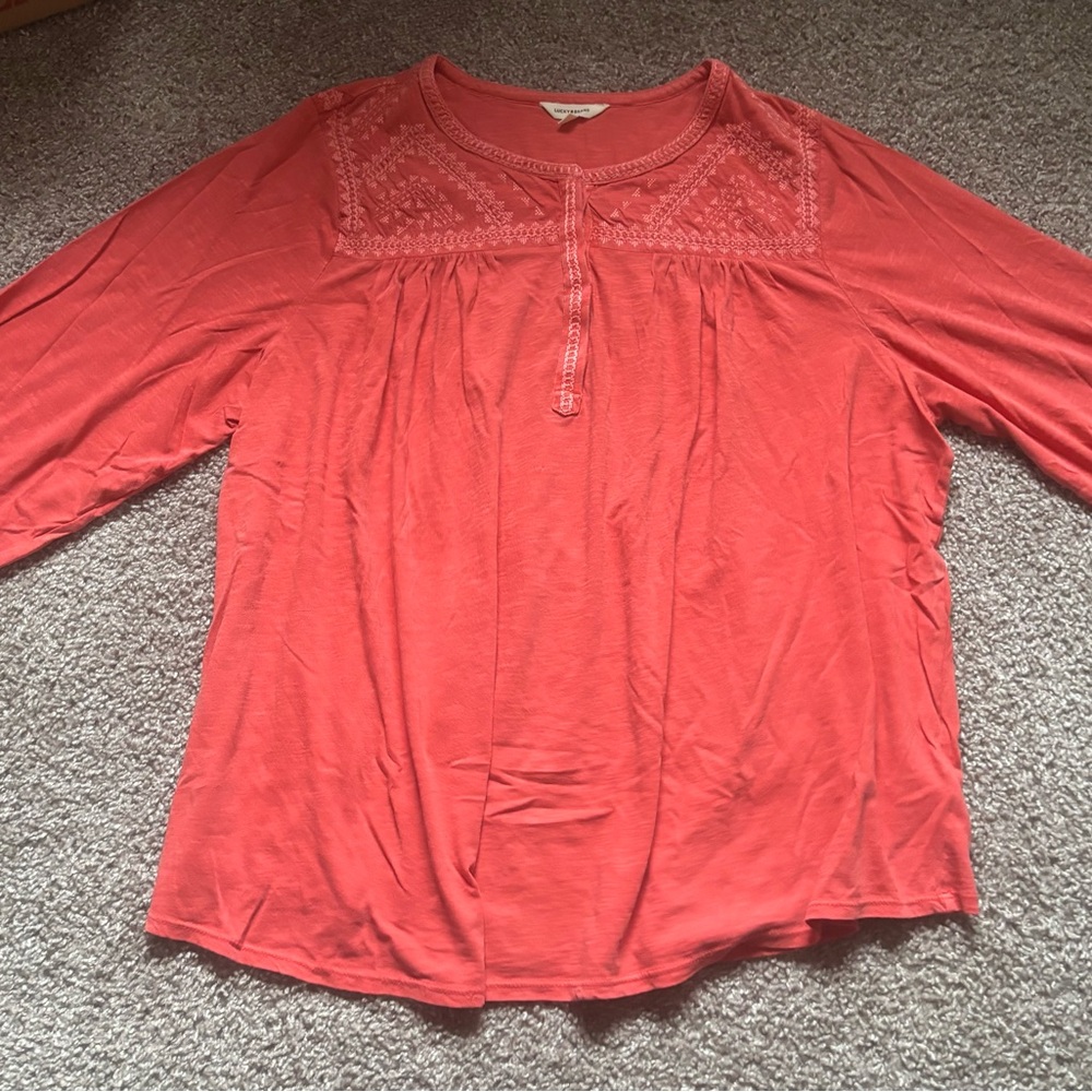 Lucky Brand Coral Blouse